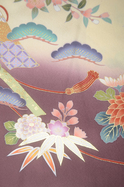 Long-sleeved kimono 6 items set / Furisode / FK#1-787
