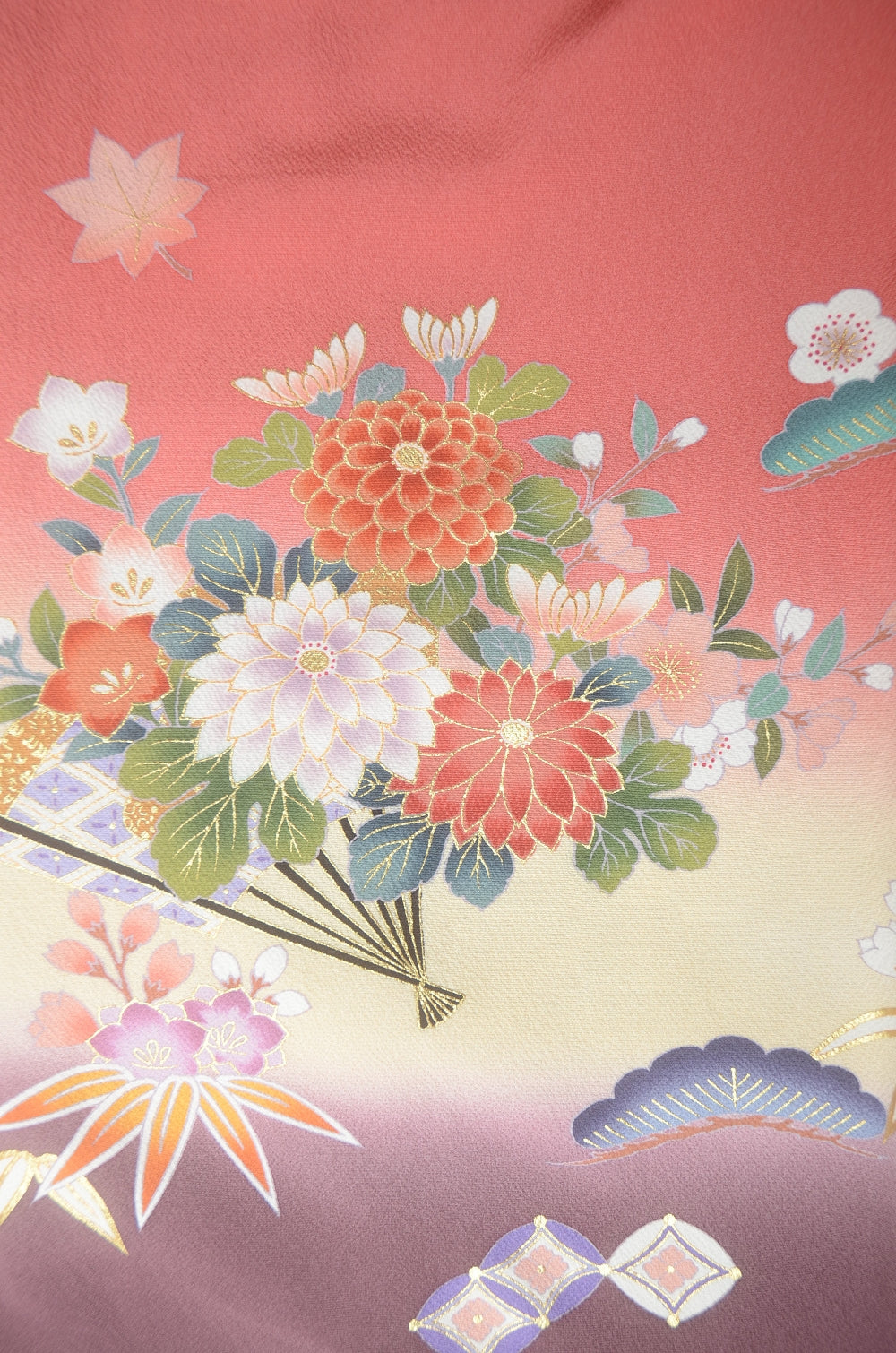 Long-sleeved kimono 6 items set / Furisode / FK#1-787