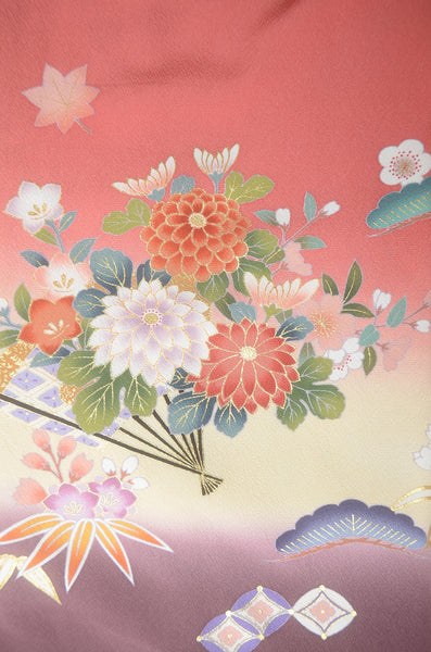 Long-sleeved kimono 6 items set / Furisode / FK#1-787