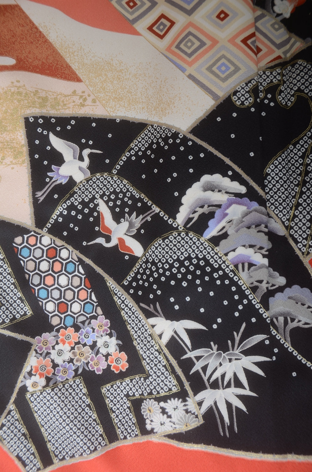 Long-sleeved kimono 6 items set / Furisode / FK#1-815