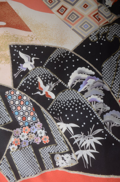 Long-sleeved kimono 6 items set / Furisode / FK#1-815