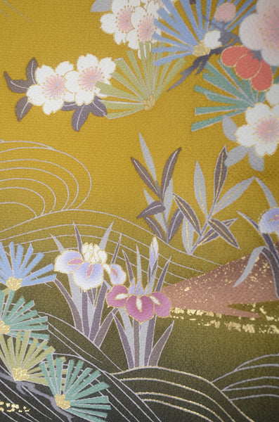 Long-sleeved kimono 6 items set / Furisode / FK#1-825