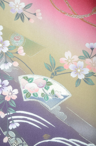Long-sleeved kimono 6 items set / Furisode / FK#1-829