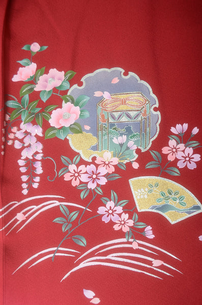 Long-sleeved kimono 6 items set / Furisode / FK#1-829