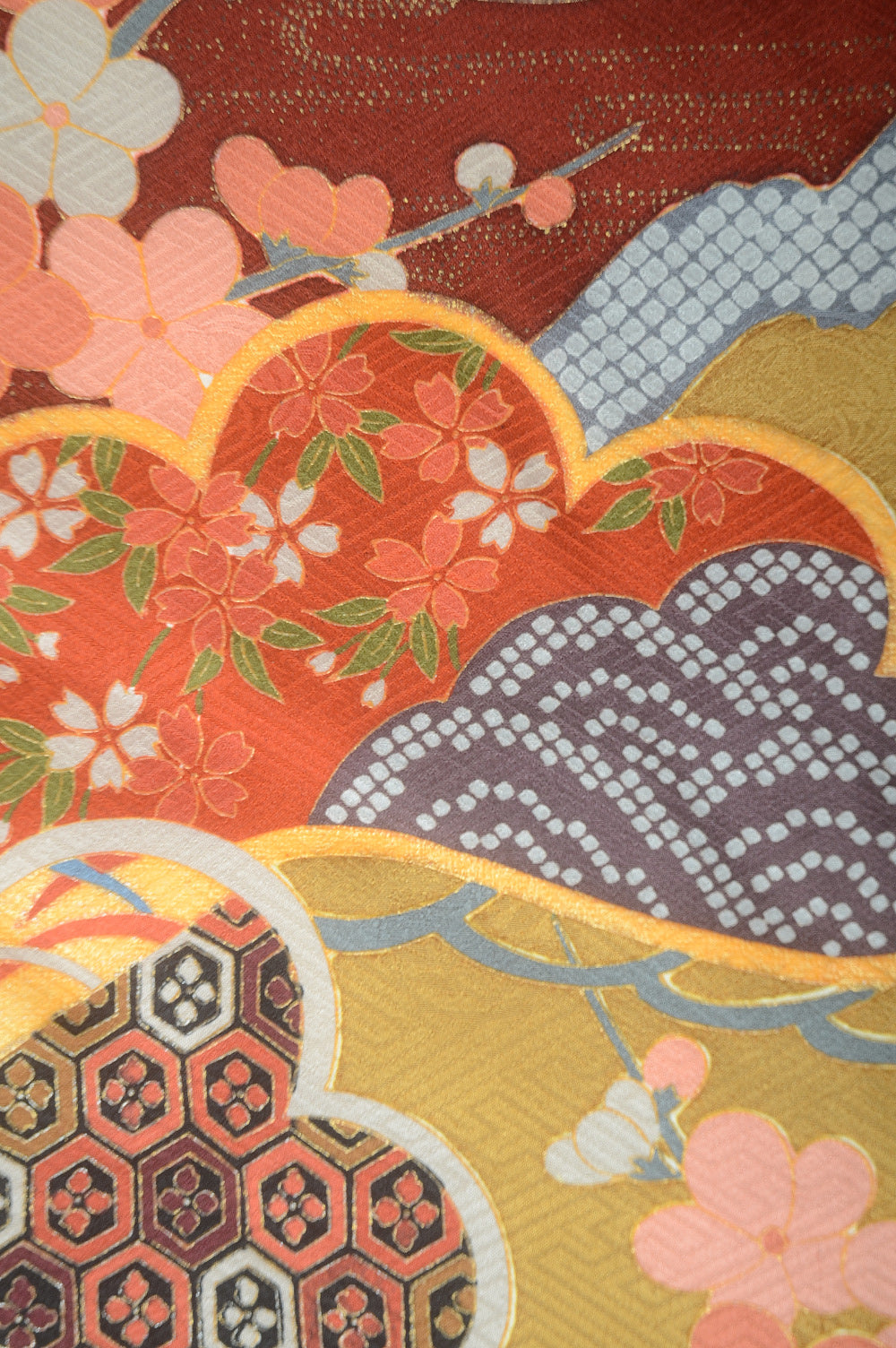 Long-sleeved kimono 6 items set / Furisode / FK#1-569