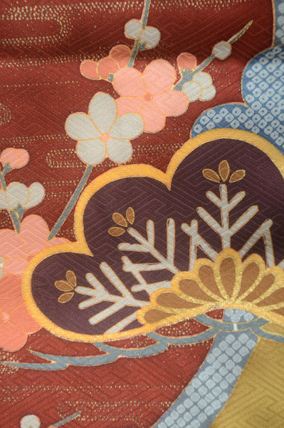 Long-sleeved kimono 6 items set / Furisode / FK#1-569
