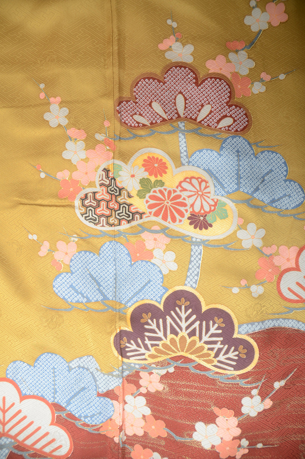 Long-sleeved kimono 6 items set / Furisode / FK#1-569