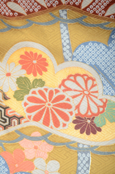Long-sleeved kimono 6 items set / Furisode / FK#1-569