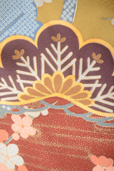 Long-sleeved kimono 6 items set / Furisode / FK#1-569
