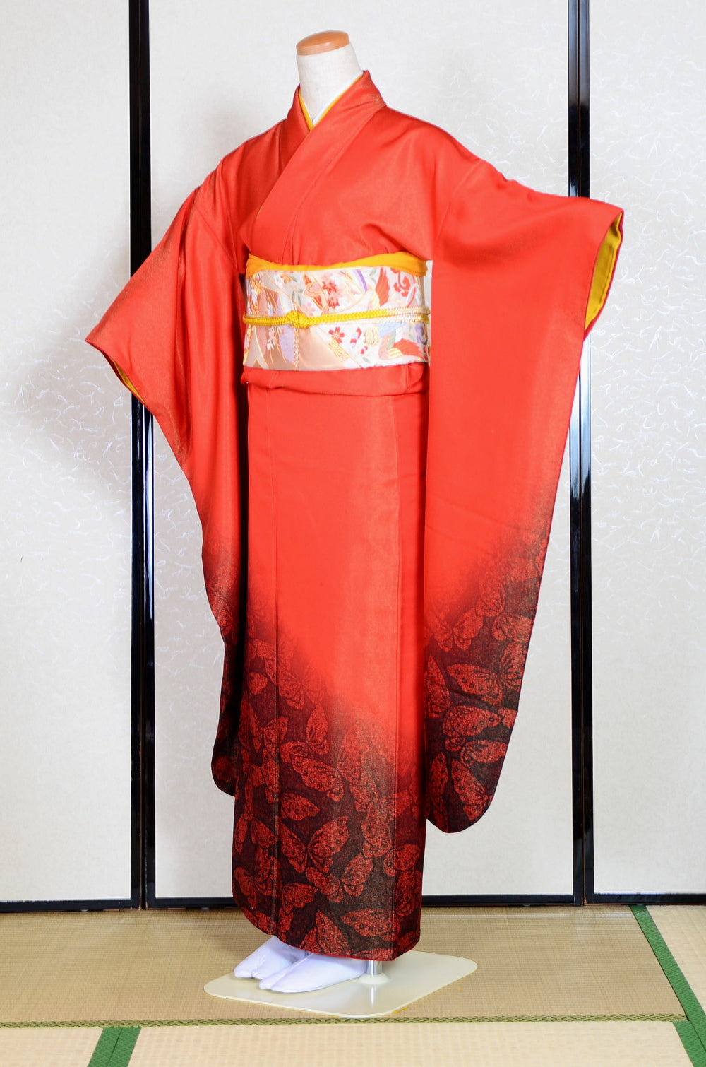 Long-sleeved kimono 6 items set / Furisode / FK#1-674