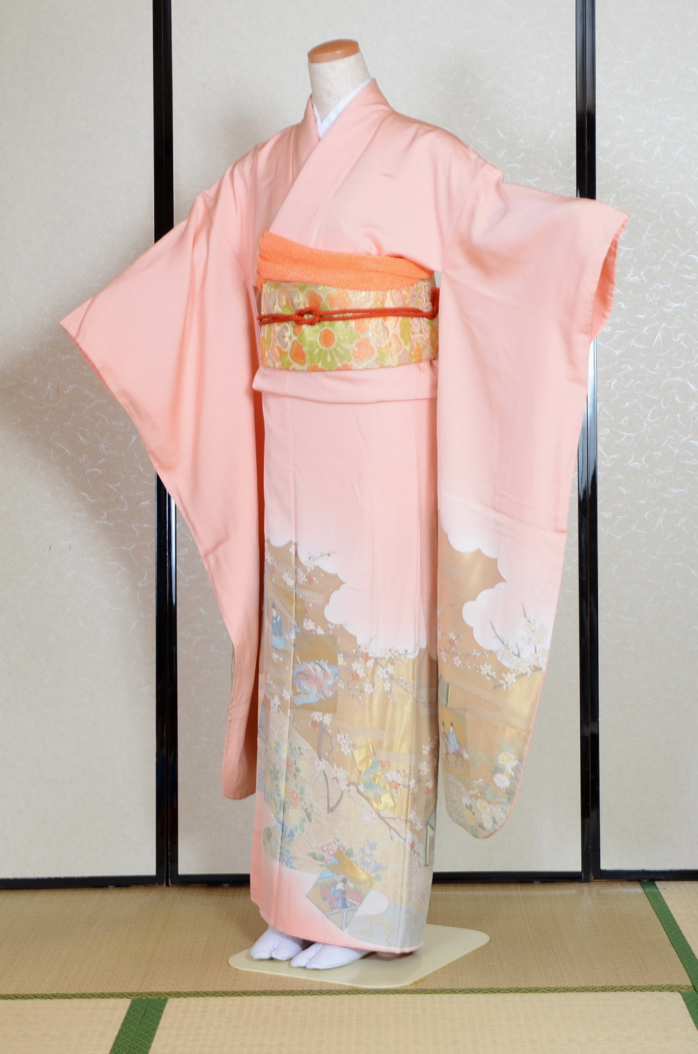 Long-sleeved kimono 6 items set / Furisode / FK#1-771