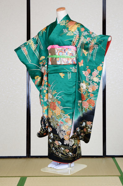 Long-sleeved kimono 6 items set / Furisode / FK#1-686