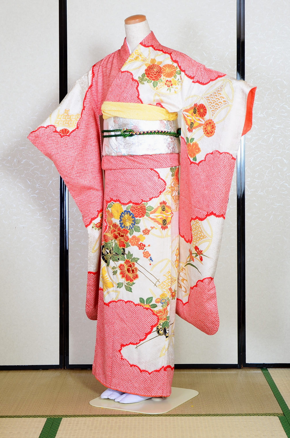Long-sleeved kimono 6 items set / Furisode / FK#1-810