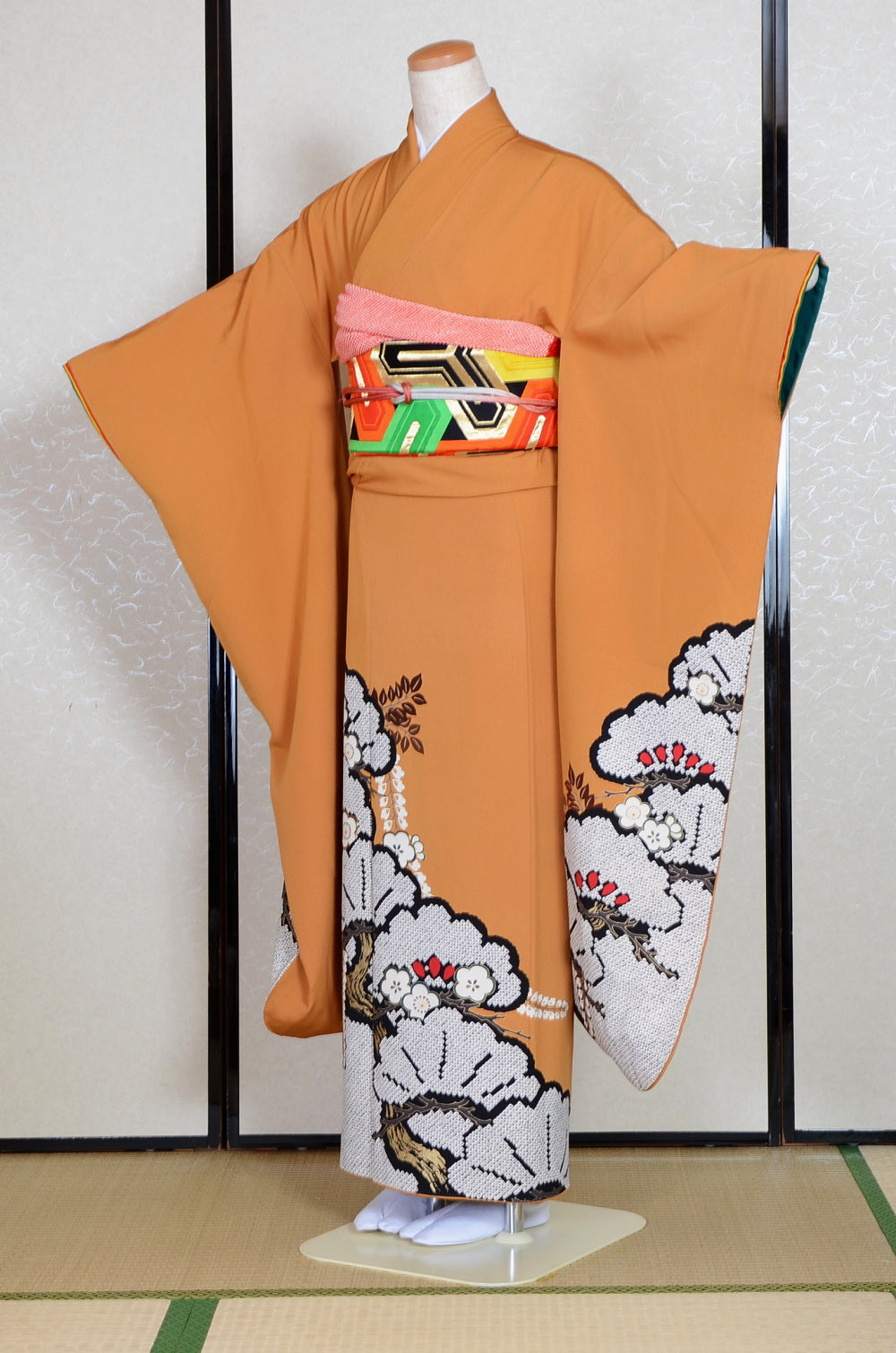 Long-sleeved kimono 6 items set / Furisode / FK#1-758