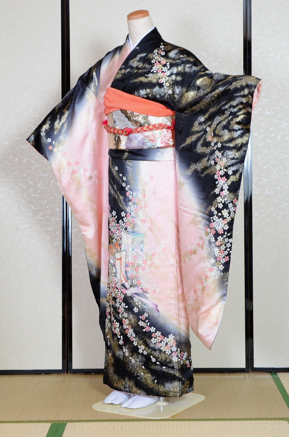 Long-sleeved kimono 6 items set / Furisode / FK#1-717