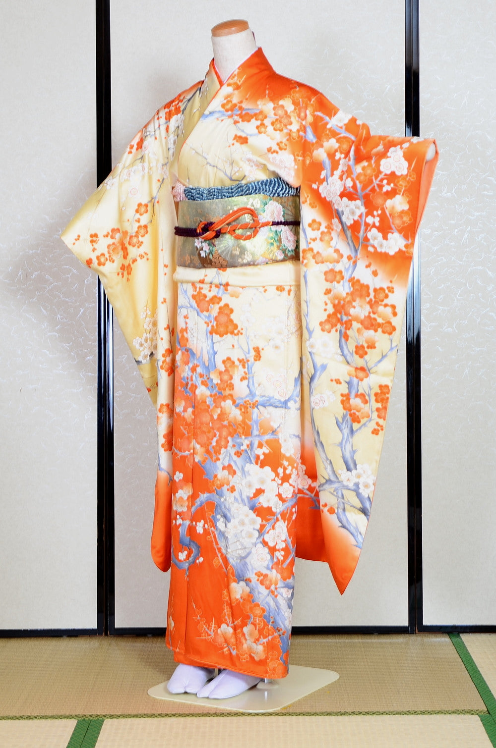 Long-sleeved kimono 6 items set / Furisode / FK#1-669