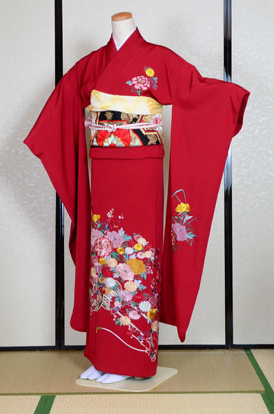 Long-sleeved kimono 6 items set / Furisode / FK#1-447