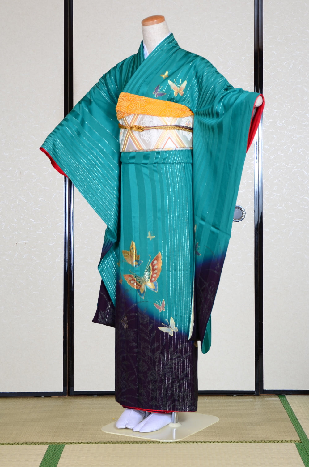 Long-sleeved kimono 6 items set / Furisode / FK#1-425