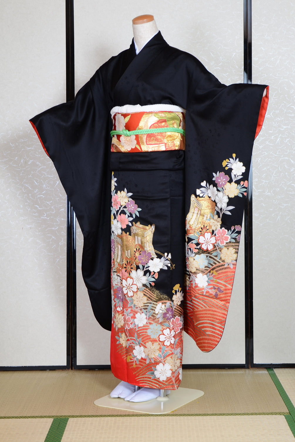 Long-sleeved kimono 6 items set / Furisode / FK#1-544