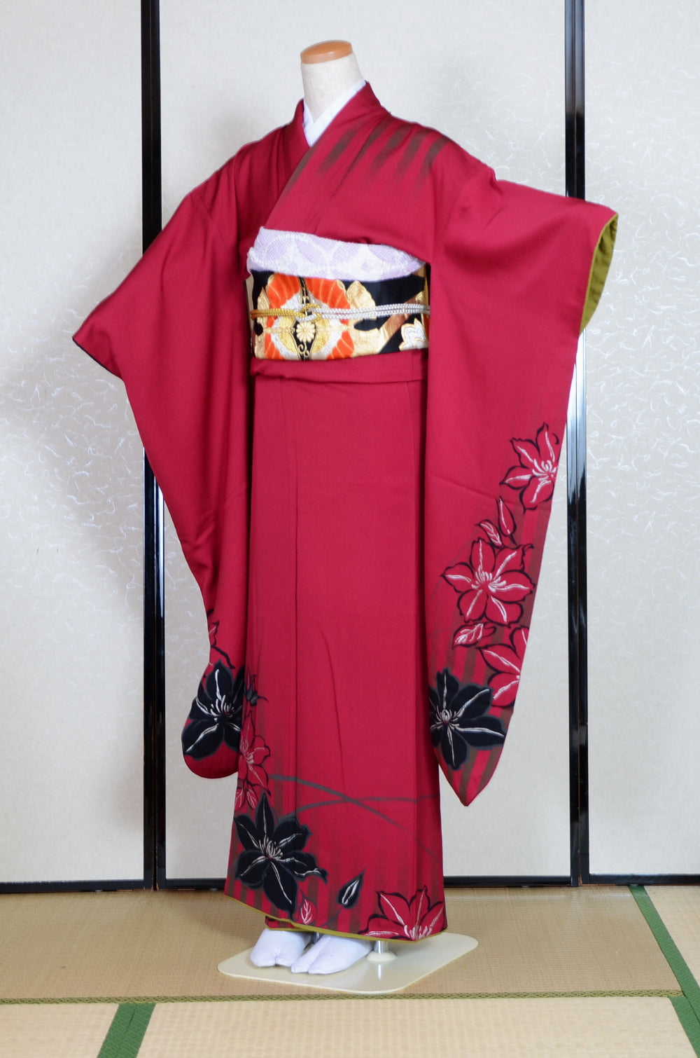Long-sleeved kimono 6 items set / Furisode / FK#1-777