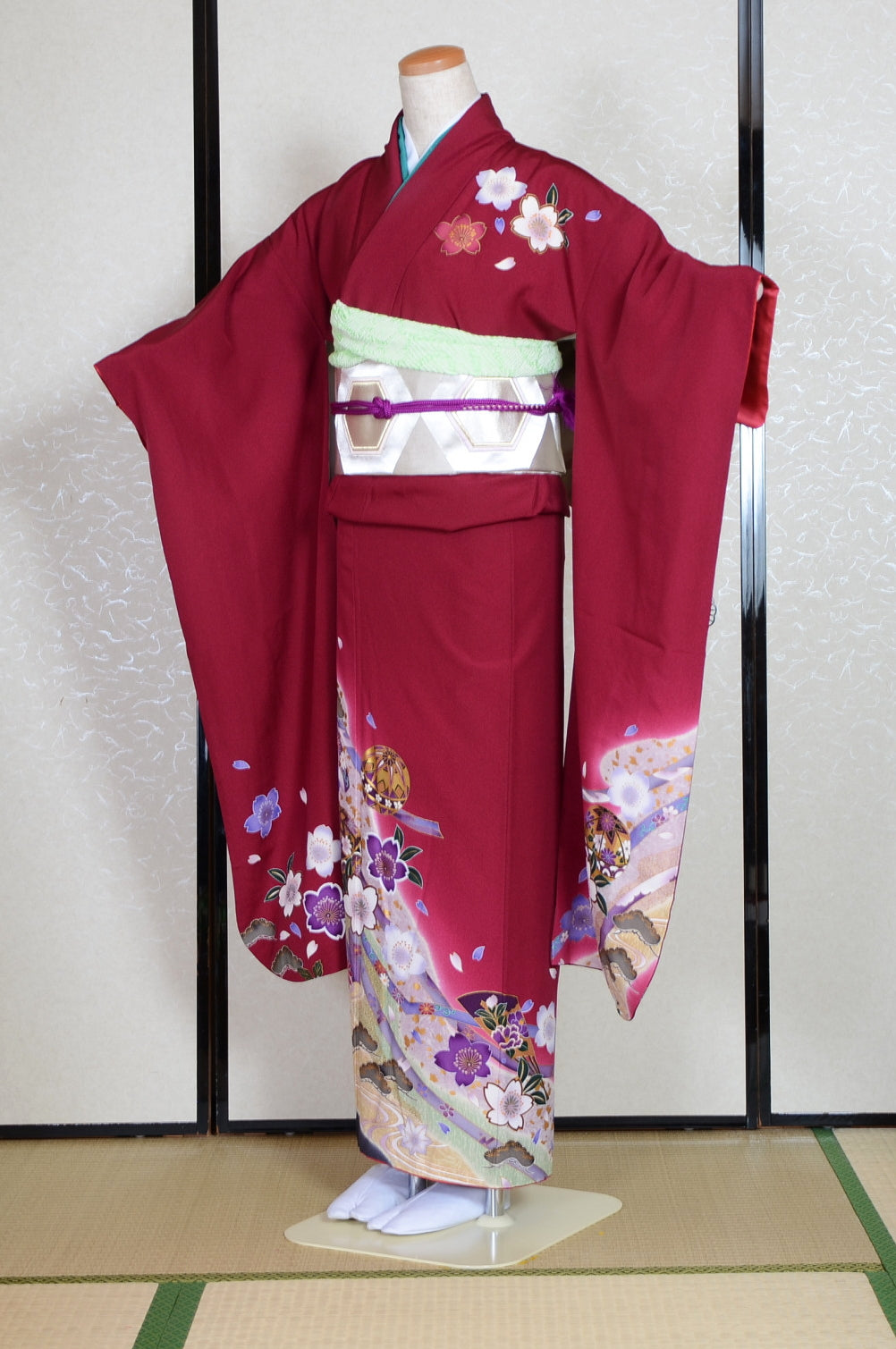 Long-sleeved kimono 6 items set / Furisode / FK#1-532
