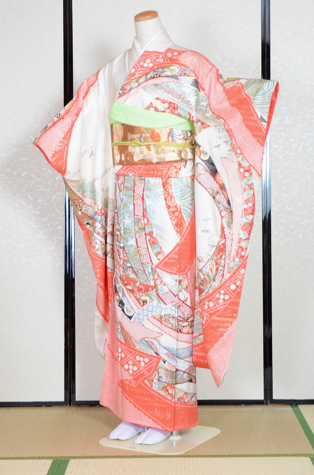Long-sleeved kimono 6 items set / Furisode / FK#1-719