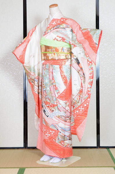Long-sleeved kimono 6 items set / Furisode / FK#1-719