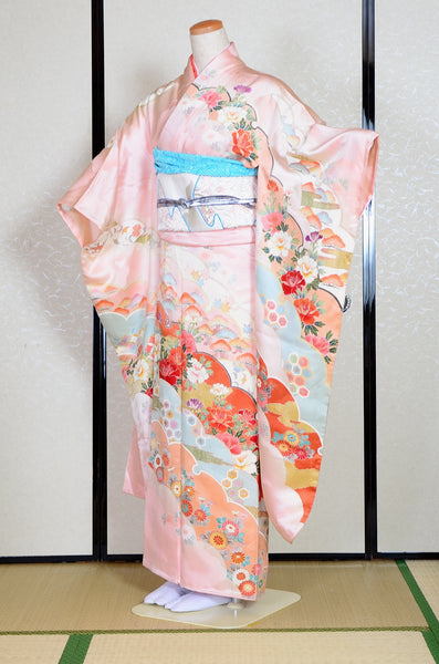 Long-sleeved kimono 6 items set / Furisode / FK#1-441