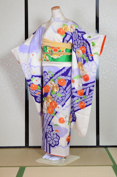 Long-sleeved kimono 6 items set / Furisode / FK#1-545