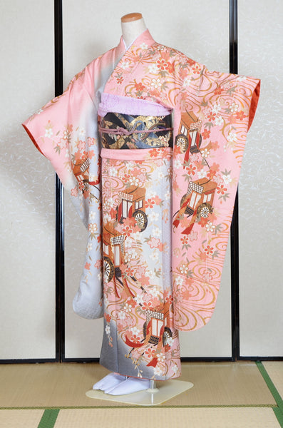 Long-sleeved kimono 6 items set / Furisode / FK#1-715