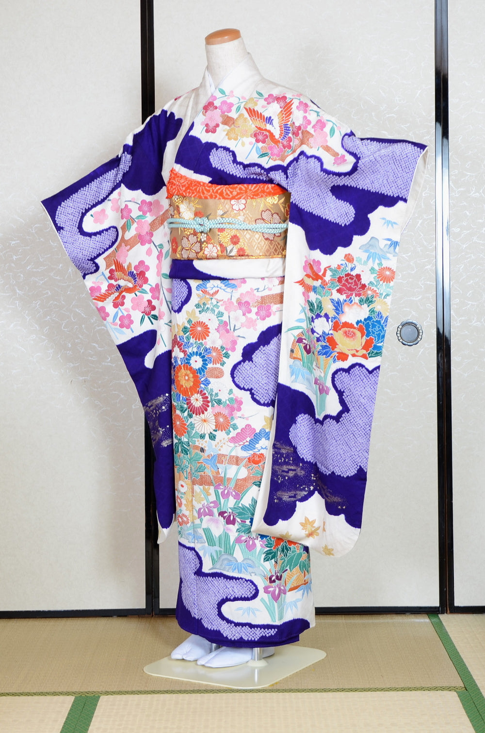 Long-sleeved kimono 6 items set / Furisode / FK#1-690