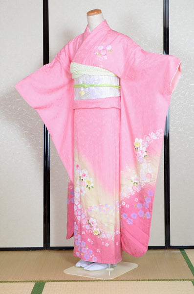 Long-sleeved kimono 6 items set / Furisode / FK#1-748
