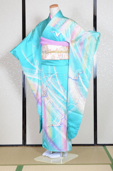Long-sleeved kimono 6 items set / Furisode / FK#1-589