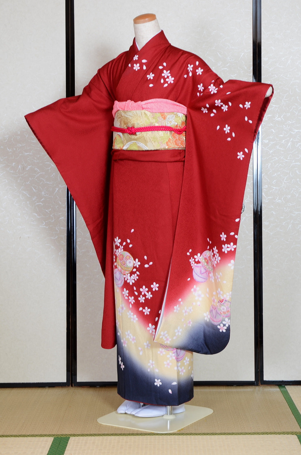 Long-sleeved kimono 6 items set / Furisode / FK#1-767