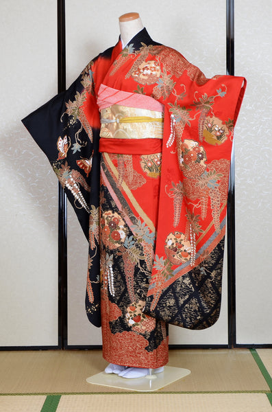 Long-sleeved kimono 6 items set / Furisode / FK#1-752