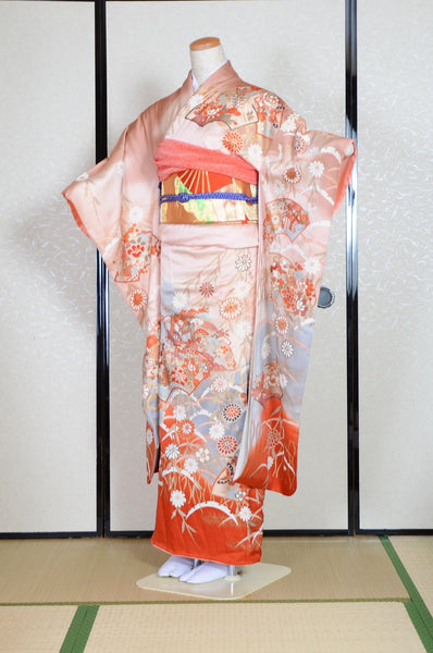 Long-sleeved kimono 6 items set / Furisode / FK#1-539