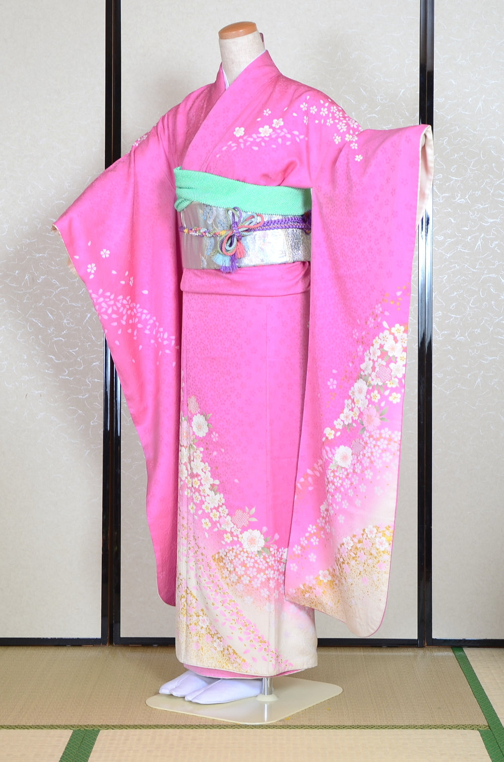 Long-sleeved kimono 6 items set / Furisode / FK#1-385