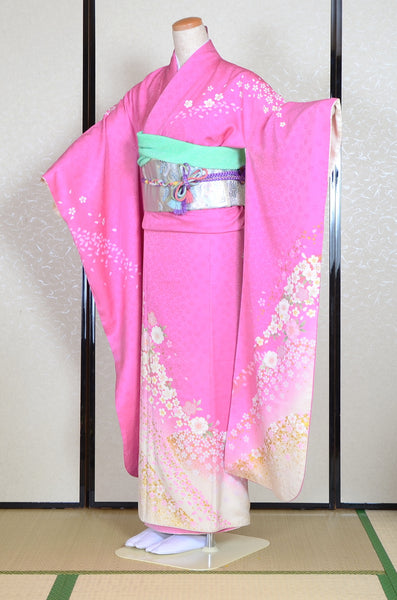Long-sleeved kimono 6 items set / Furisode / FK#1-385