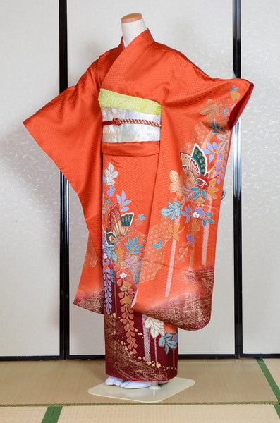 Long-sleeved kimono 6 items set / Furisode / FK#1-746