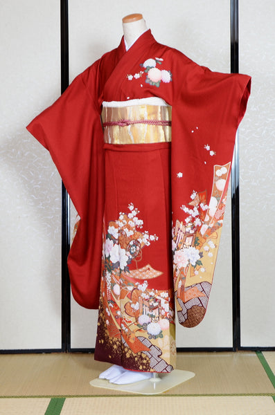Long-sleeved kimono 6 items set / Furisode / FK#1-714