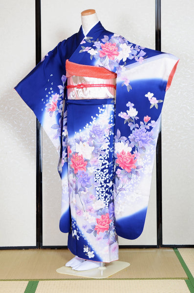 Long-sleeved kimono 6 items set / Furisode / FK#1-703