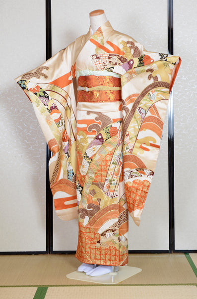 Long-sleeved kimono 6 items set / Furisode / FK#1-741