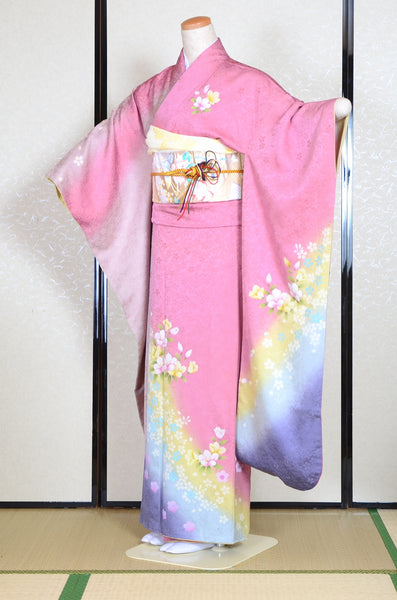 Long-sleeved kimono 6 items set / Furisode / FK#1-390