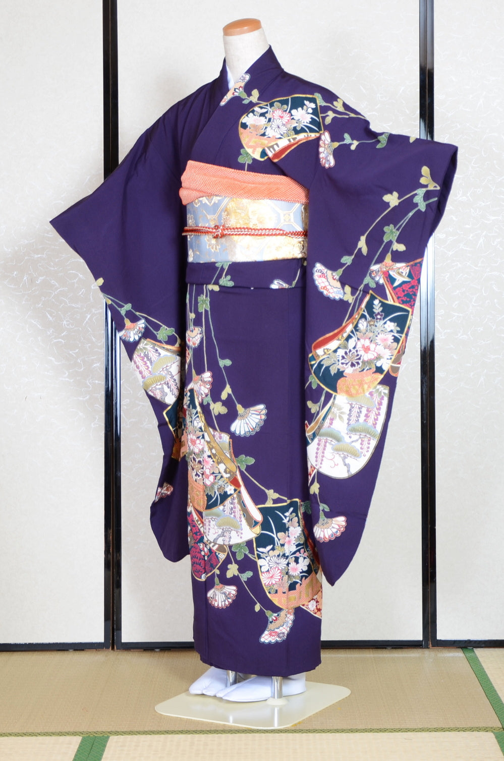 Long-sleeved kimono 6 items set / Furisode / FK#1-587
