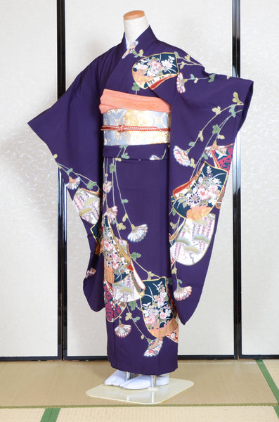 Long-sleeved kimono 6 items set / Furisode / FK#1-587