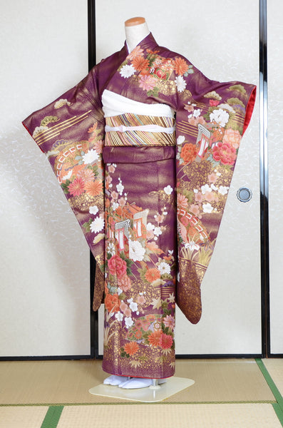 Long-sleeved kimono 6 items set / Furisode / FK#1-683