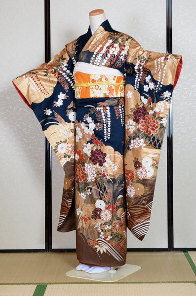 Long-sleeved kimono 6 items set / Furisode / FK#1-768