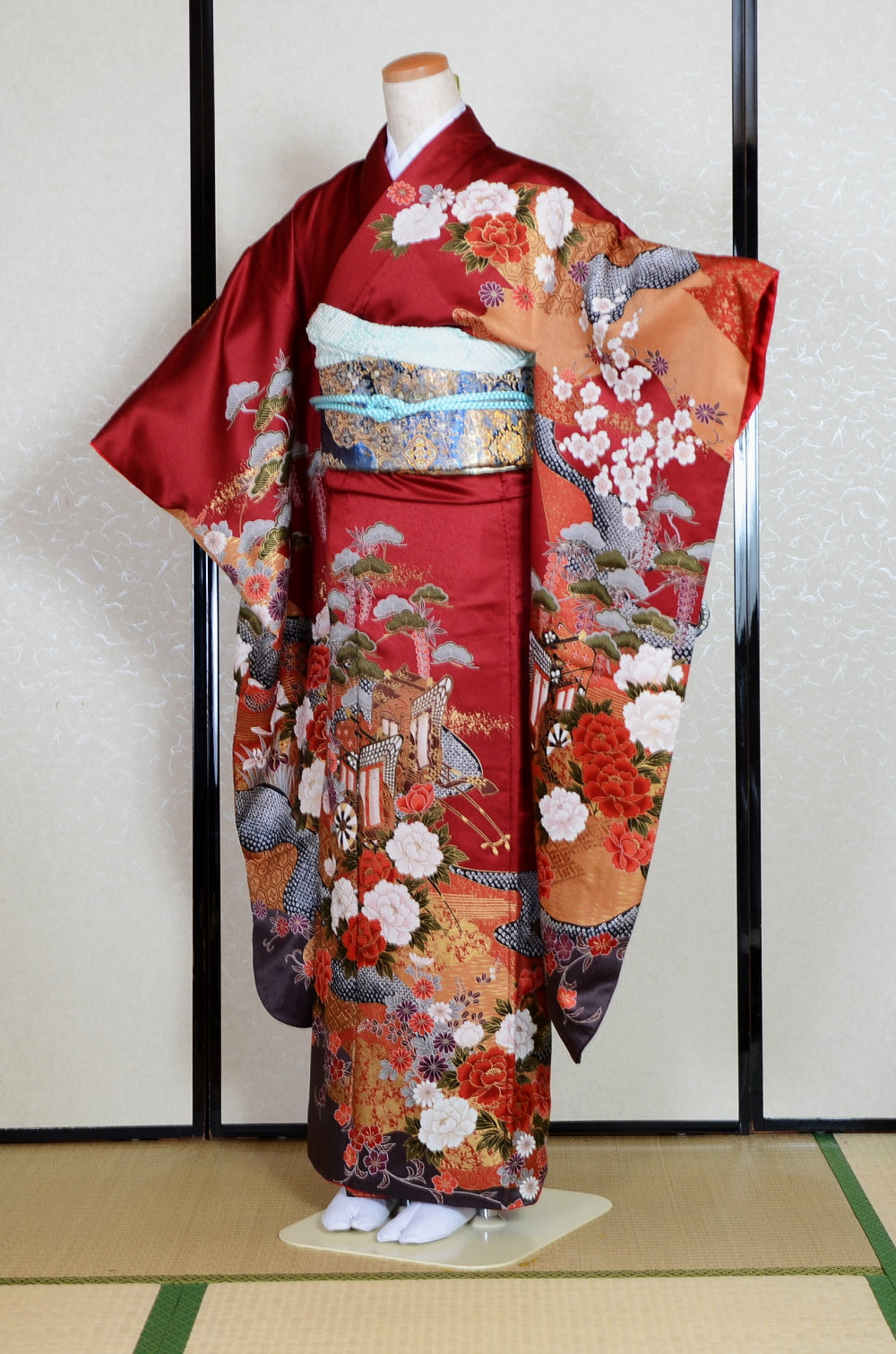Long-sleeved kimono 6 items set / Furisode / FK#1-775