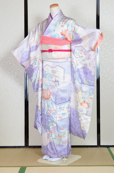 Long-sleeved kimono 6 items set / Furisode / FK#1-723