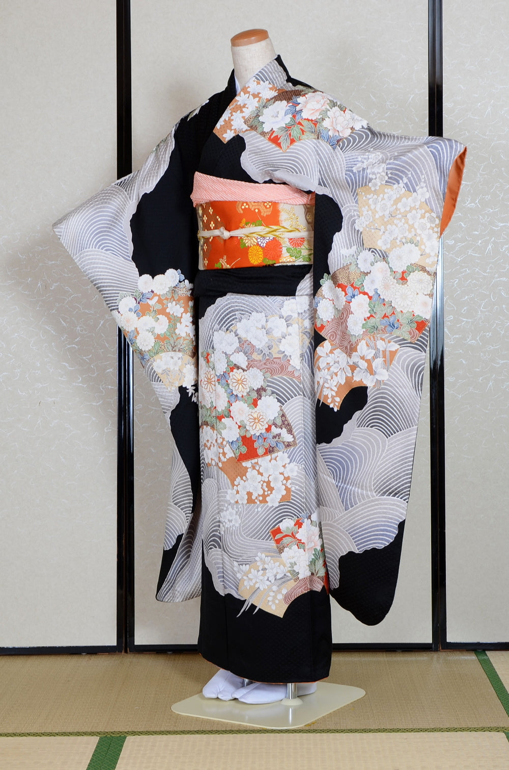 Long-sleeved kimono 6 items set / Furisode / FK#1-739